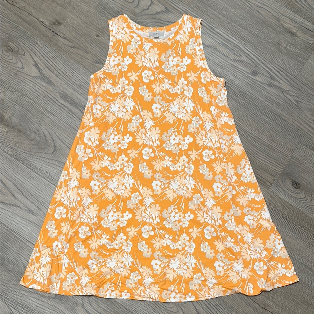 Loft Floral Orange Dress